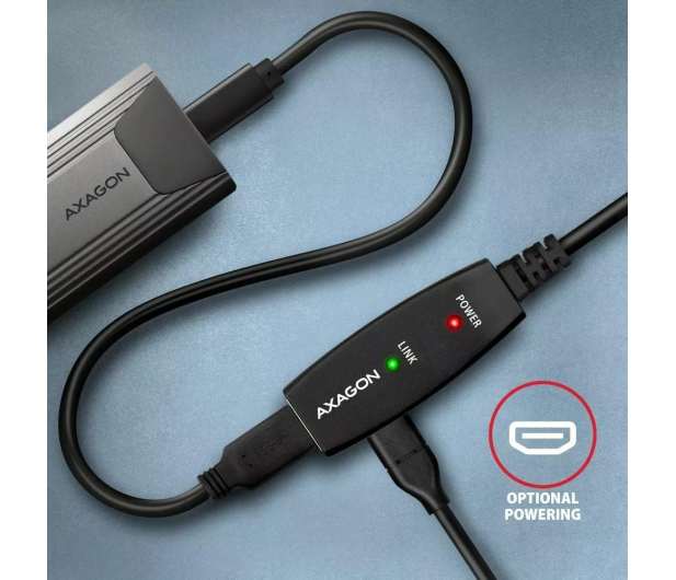 Axagon ADR-310, USB 3.2 Gen 1 A-M - A-F, repeater kabel, 10m - 1353401 - zdjęcie 6